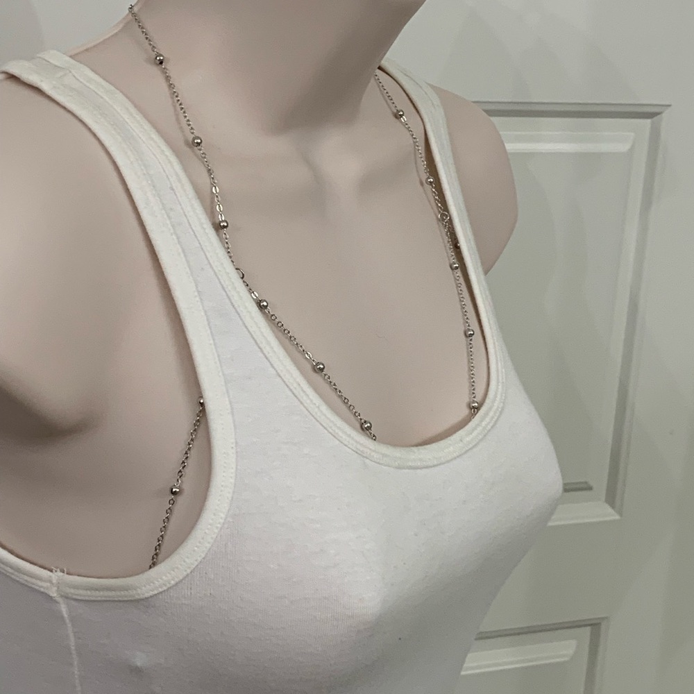 NEW Body Chain Jewelry Silver Bralette Bikini Bra - Picture 3 of 7
